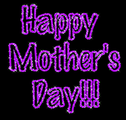 Fioletowy napis Happy Mothers Day